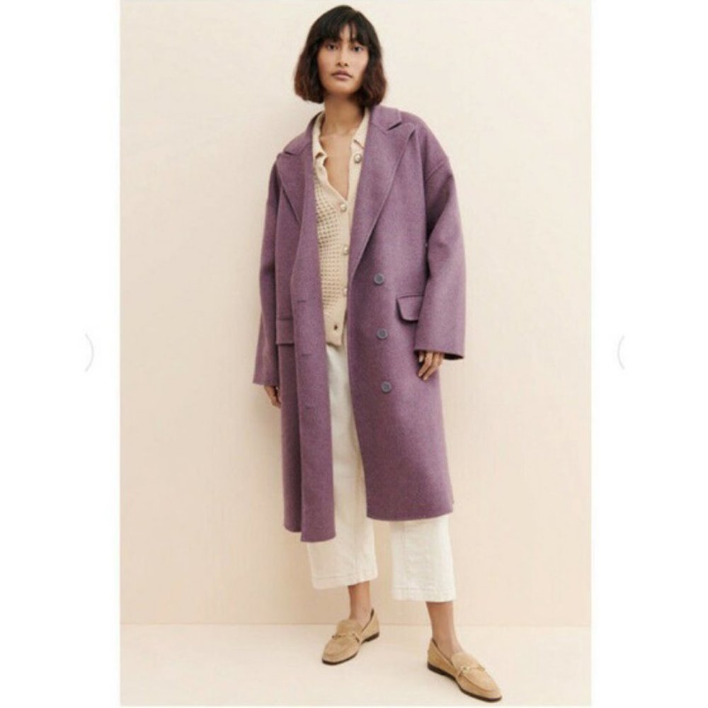 Free People Adore You Wool Coat in Plum size M